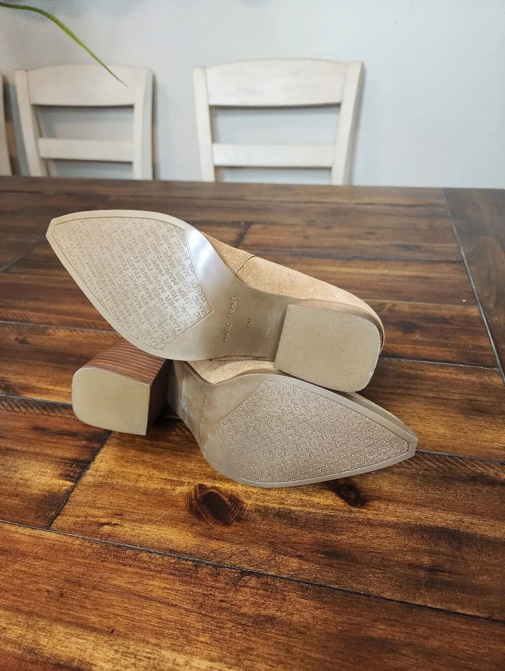 Marc Fisher LTD Oshay Suede Western Pointed Toe Ankle Boots | Tan | 9